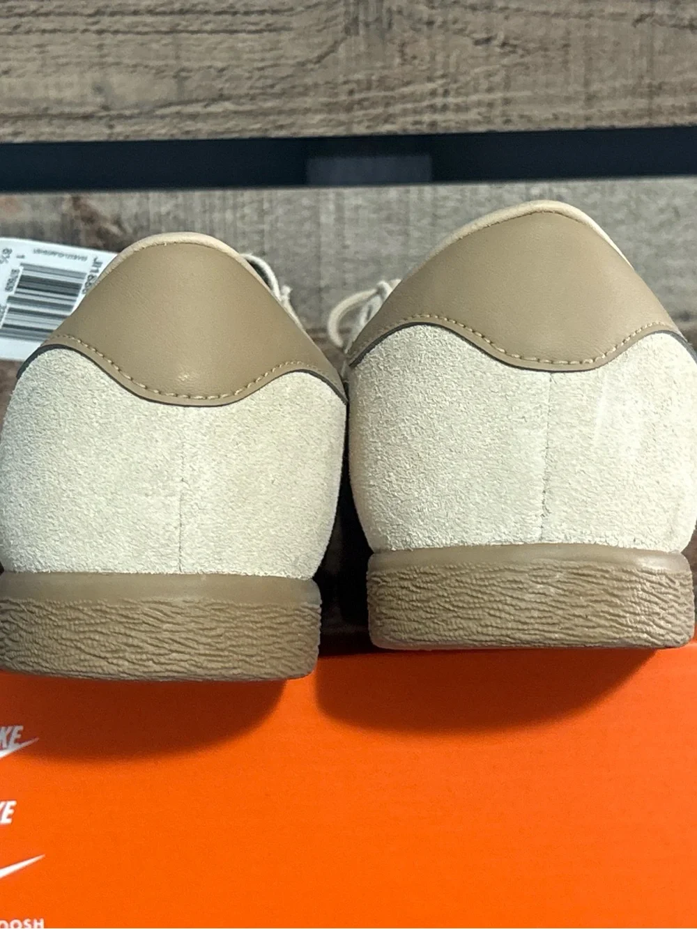 adidas Suede Sneakers in Off-White with Taupe Stripes